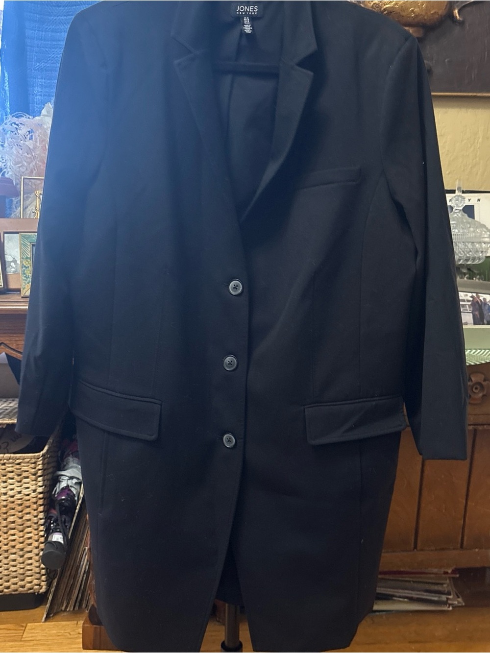 Jones New York Women's Black Longline Blazer